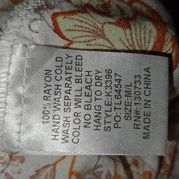 Umgee Open Front Tropical Floral Sz M/L - Picture 8 of 9